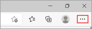 显示 Microsoft Edge 中的设置和更多菜单的图像。.png